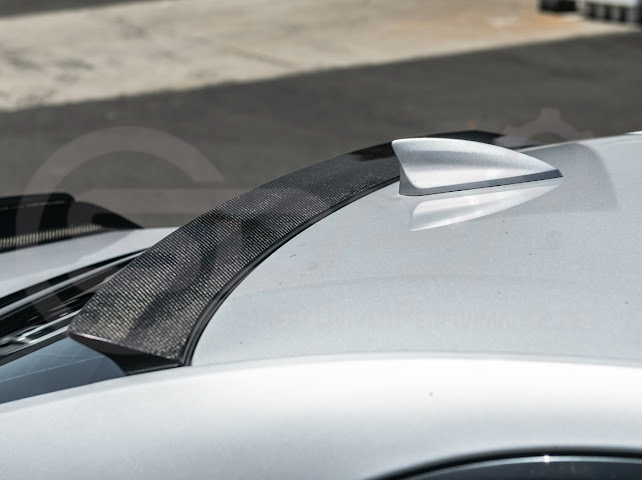 2013-2018 Cadillac ATS ATS-V Sedan Carbon Fiber Rear Roof Top Window Spoiler